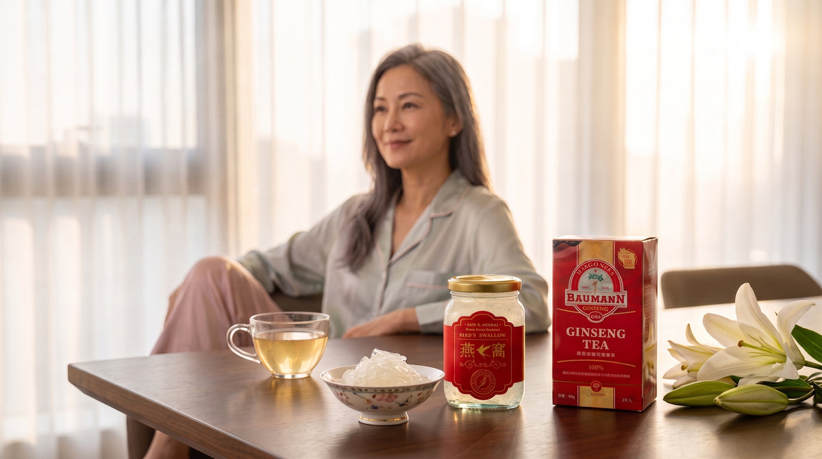 上裕鮮燉即食燕窩寶曼花旗參茶組